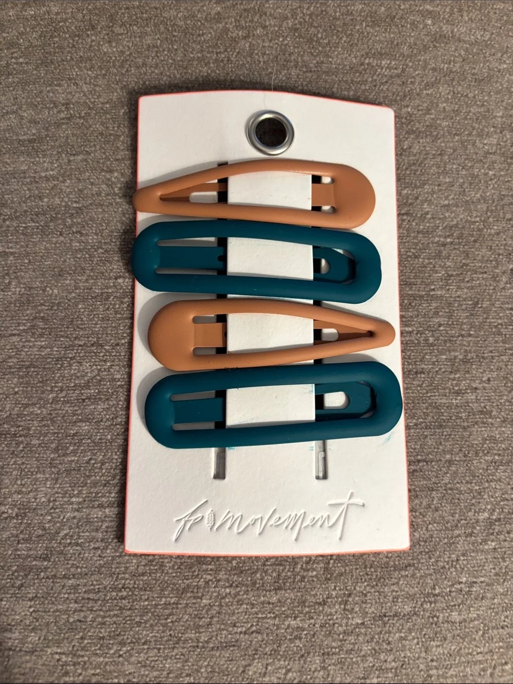 Free People Take Care Hair Clip Pack. NWT. Green combo